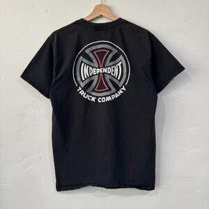 Vintage Grunge Y2K Independent Trucks Skate Tee, Faded Black - Size M